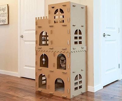 Cardboard Cat Castle Scratch Tower