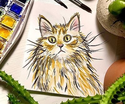 Playful Watercolor Pet Portraits