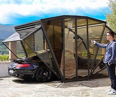 Folding Panels Car Garage