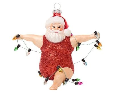 Tiny Dancer Santa Ornament