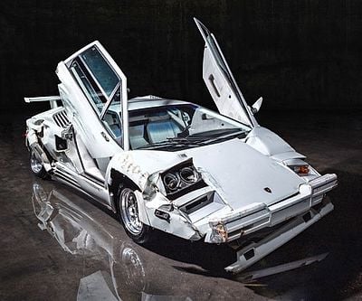 Wolf Of Wall Street Crashed Lamborghini