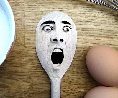 Your Face On A Wooden Spoon